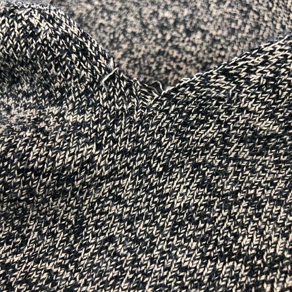 Amore Womens Sz M Cotton V-neck Khaki Green & Black 3/4 Sleeve Pullover Sweater - Picture 9 of 10